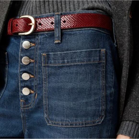 JCrew High-Rise Button-Fly Denim Trouser Jean CF627 Henry Louie Wash Size 27 NWT - Picture 5 of 7